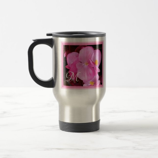 Bild av vacker Blommigt för ljus Rosa Impatiens Resemugg (Vänster)