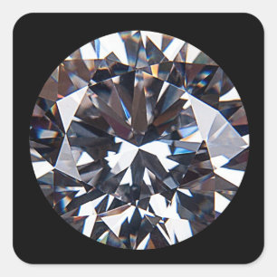 Bild av vänd Elegant Diamond Gem-bild Fyrkantigt Klistermärke
