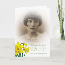 Bild av vår-daffodils-programmet för begravningstj program