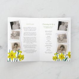 Bild av vår-daffodils-programmet för begravningstj program