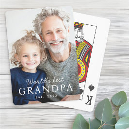 Bild av världens bästa morfar-morfar under det sen casinokort