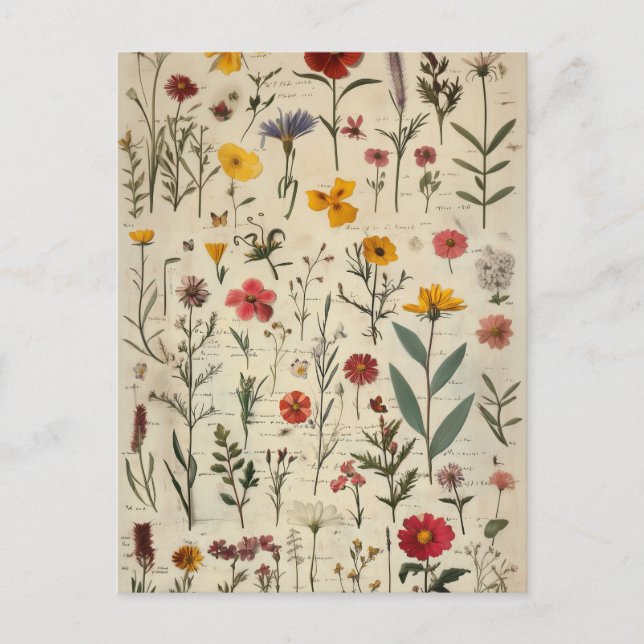 Bild av Victorian Herbarium stil Vykort (Framsida)