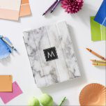 Bild av vit och Grått marble Stone Monogram iPad Skydd<br><div class="desc">Vitt och grått marble stone struktur print</div>