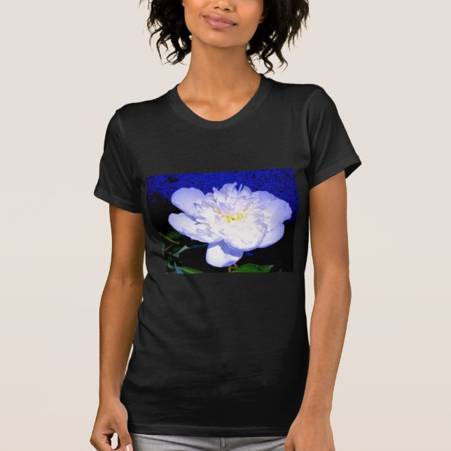 Bild av White and lila Peony T-shirt (Framsida)