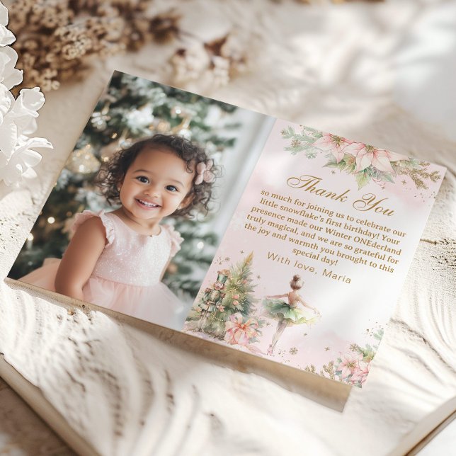 Bild av Winter Onederland 1:a födelsedag Tack Inbjudningar (Skapare uppladdad)