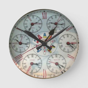 Bild av World Clock for Round (Medium) Wall Clock Rund Klocka