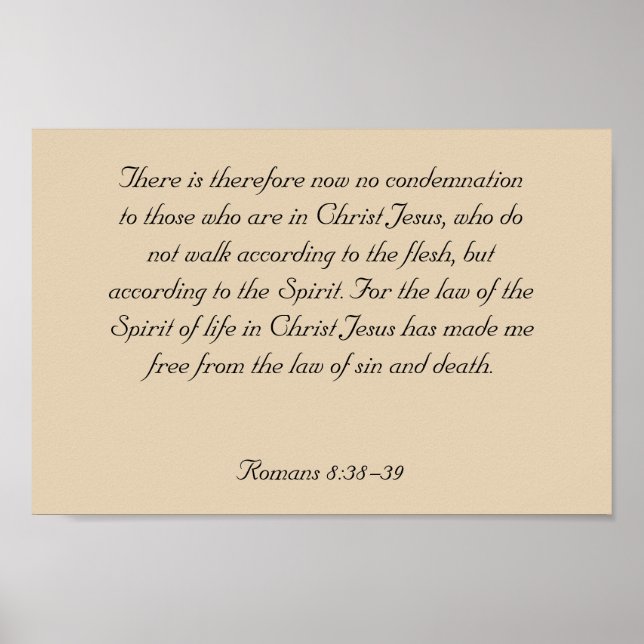 Bild Bible Verse Artwork, Romans 8:38-39 Poster (Framsidan)