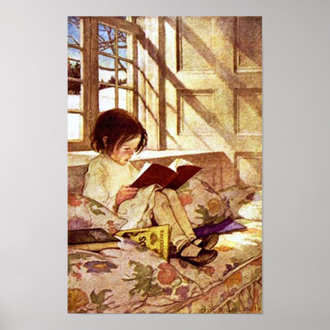 Bild Bokar i Winter av Jessie Willcox Smith Poster (Framsidan)