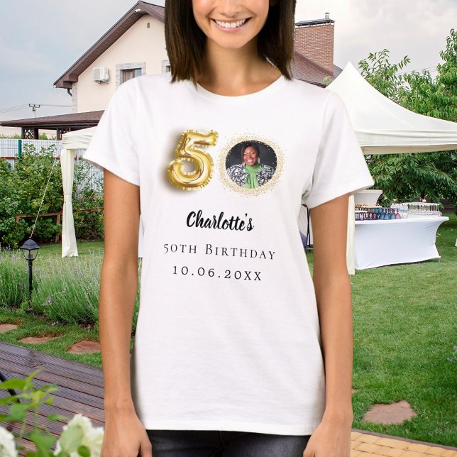 Bild för 50-årsdagen guld t shirt (Skapare uppladdad)