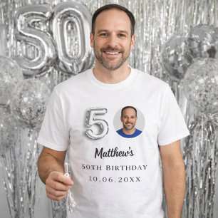 Bild för 50-årsdagen silver t shirt