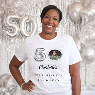 Bild för 50-årsdagen silver t shirt
