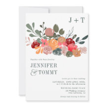 Bild för blommigt av Rustik fallburgundisk grönt b