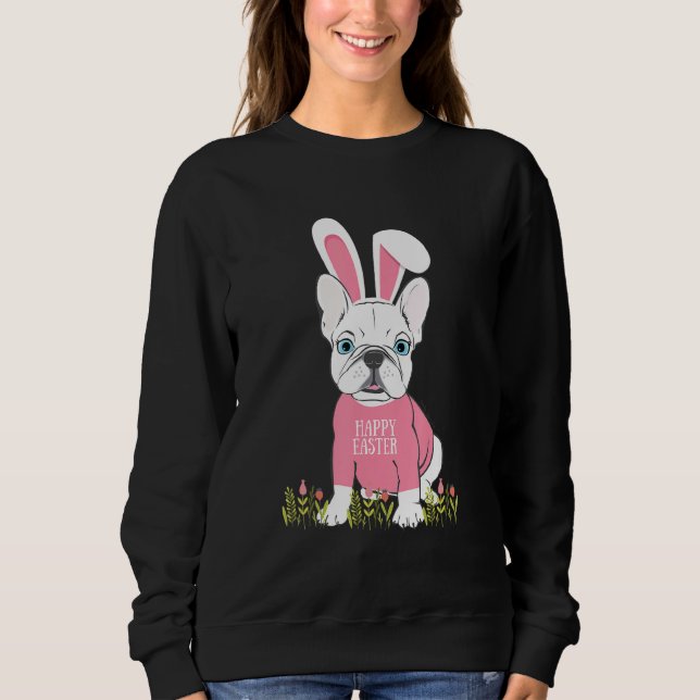 Bild för Cute Fransk Bulldog Påskhare Öron T Shirt (Framsida)