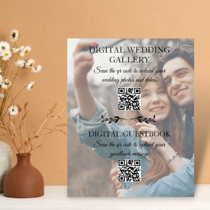 Bild för det digitala bröllopsalbumet&guestbook qr poster