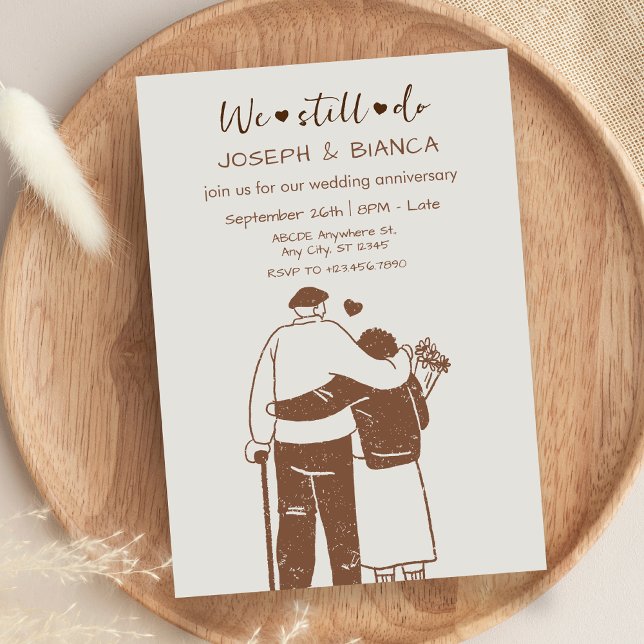 Bild för det senaste paret, bröllop-årsdagen inbjudningar (Skapare uppladdad)