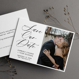 Bild för enkel elegant för kalligrafi bröllop spara datumet