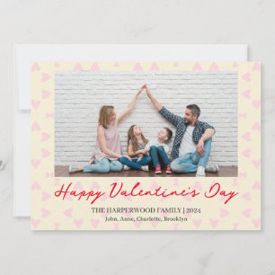 Bild för enkel Elegant Kärlek valentins dagsfamilj Julkort
