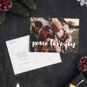 Bild för familjen Peace Kärlek Joy Modern helgdag Vykort