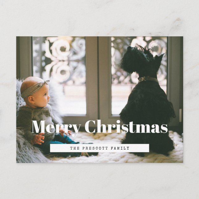 Bild för familjen Retro God jul Vykort (Framsida)