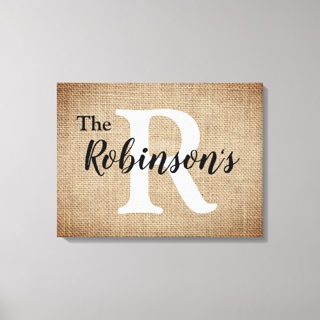 Bild för Family Namn och Rustic Burlap (Framsida)