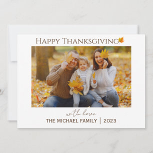 Bild för happy thanksgiving-familjen på hösten Blo Julkort