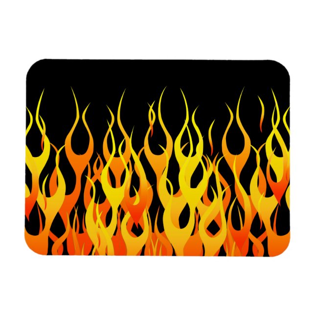 Bild för hett Tävla Flames Magnet (Horisontell)