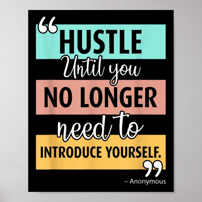 Bild för inspirationell motiv för Hustle-offert Poster (Framsidan)