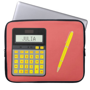Bild för kalkylator och penna laptop fodral