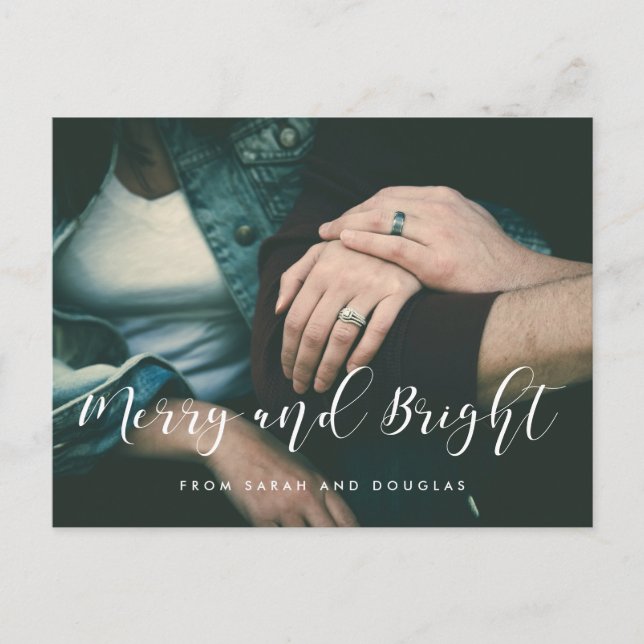 Bild för Merry and Bright Elegant helgdag Vykort (Framsida)