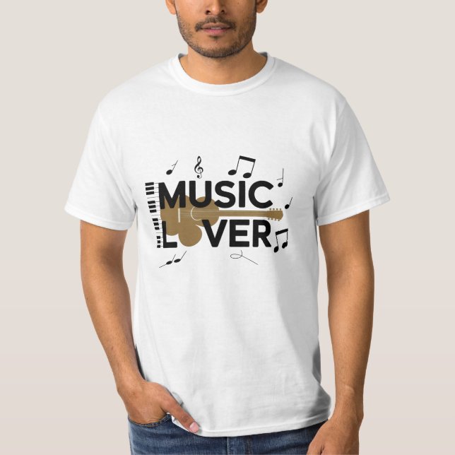 Bild för Music Älskare överallt T Shirt (Framsida)