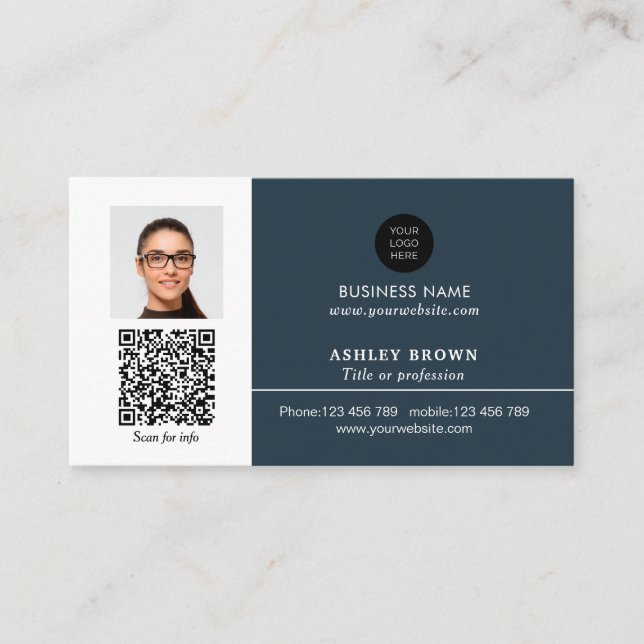 Bild för nätverksreella QR-professioneller i gods  Visitkort (Framsida)