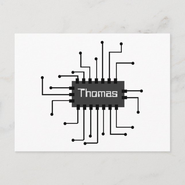 Bild för personlig Computer IC Chip Vykort (Framsida)