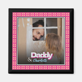 Bild för personlig-familjen - Pappa-dotterbild Magnet