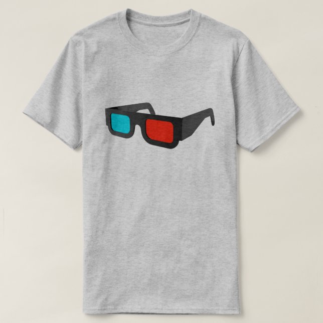 Bild för Retro 3D-glasögon Tee Shirt (Design framsida)