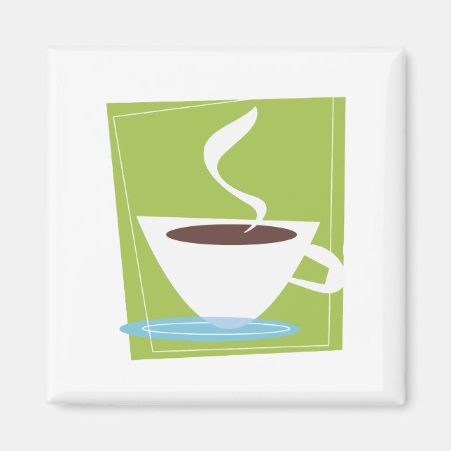 Bild för Retro Kaffe Kopp Magnet (Framsidan)