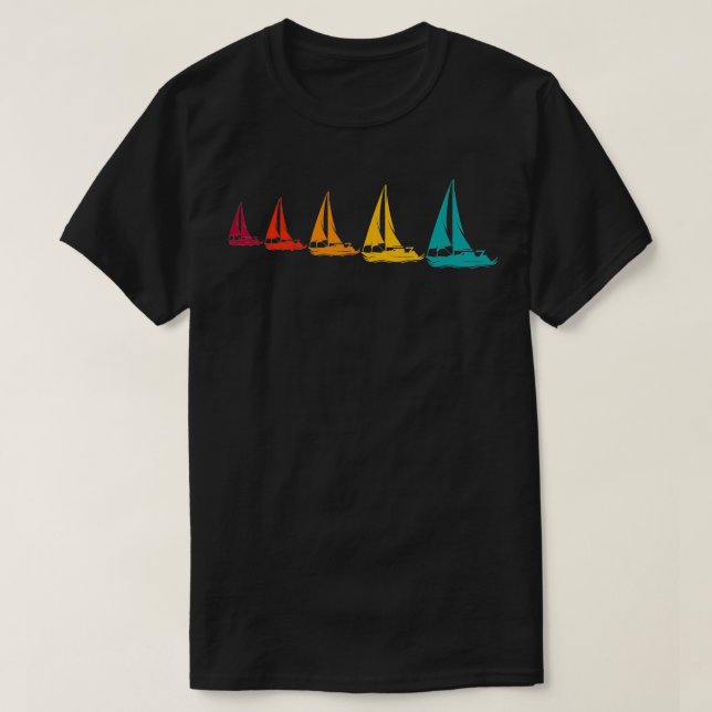 Bild för segelbåtar för detaljhandelsfartyg t shirt (Design framsida)