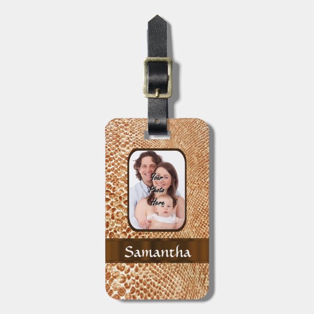 Bild för Snakeskin-anpassningsbar Bagagebricka (Vertikal Framsida)