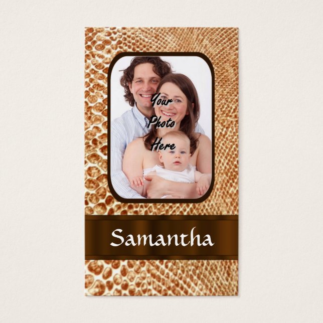 Bild för Snakeskin-anpassningsbar Visitkort (Framsidan)