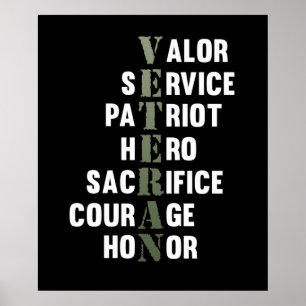 Bild för stöd till veterandagen i Lycklig Poster