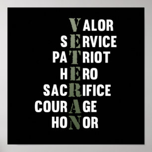 Bild för stöd till veterandagen i Lycklig Poster