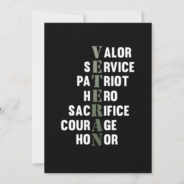 Bild för stöd till veterandagen i Lycklig Tack Kort (Framsida)