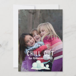 Bild för textöverlägg för Snö-julfamiljen Julkort