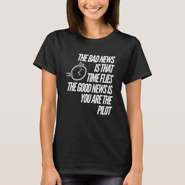 Bild för tidslås grafik Pilot Watch T Shirt (Framsida)