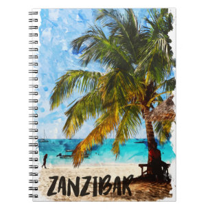 Bild för Tropical Beach Travel Afrika Zanzibar Anteckningsbok