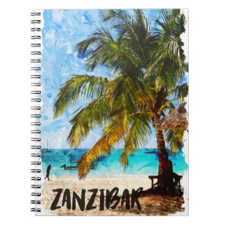 Bild för Tropical Beach Travel Afrika Zanzibar Anteckningsbok