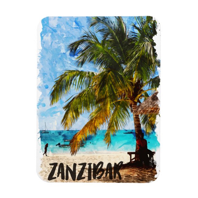 Bild för Tropical Beach Travel Afrika Zanzibar Magnet (Vertikal)