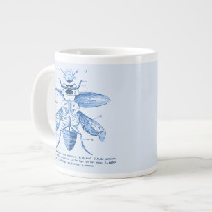 Bild för Vintage Insekt  Beetrar  Blå Jumbo Mugg