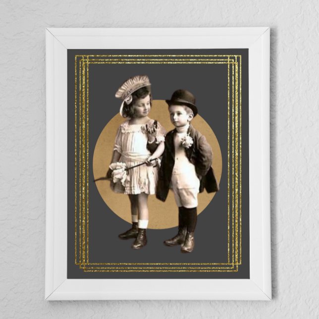 Bild för Vintagen Cute Kids Poster (Skapare uppladdad)