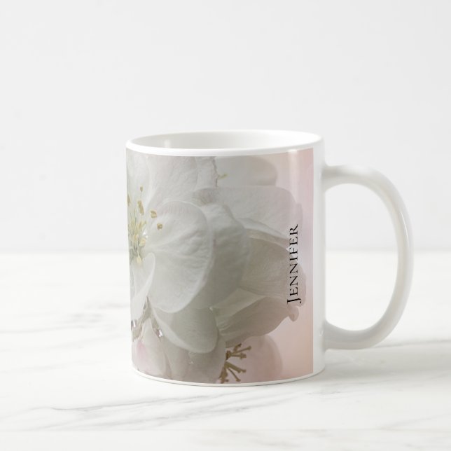 Bild för vit äppelBlommar Kaffemugg (Höger)
