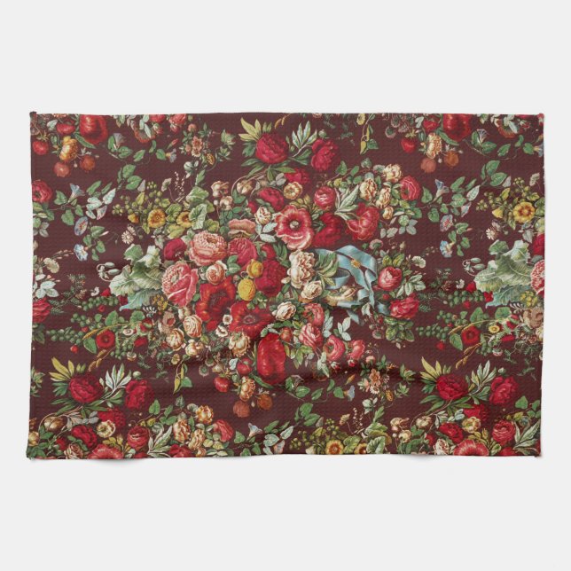 Bild från 1800-talets industrikonst kökshandduk (Horisontell)